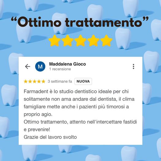 “Ottimo trattamento, attenti nell’intercettare fastidi e prevenire”  Non aspetta...
